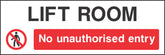 Lift room Sign